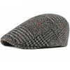 &quot;Lefevre&quot; Plaid Wool Flat Cap