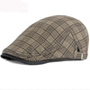 &quot;Blackbird&quot; Plaid Cotton Flat Cap