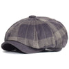 &quot;NY&quot; Plaid Newsboy Corduroy Cap