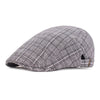 &quot;Miller&quot; Plaid Cotton Flat Cap