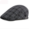 &quot;Blackbird&quot; Plaid Cotton Flat Cap