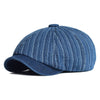 &quot;KMD&quot; Striped Newsboy Cotton Cap