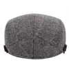 &quot;Hansel&quot; Herringbone Wool Flat Cap