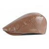 &quot;Lewis&quot; Classic Leather Flat Cap