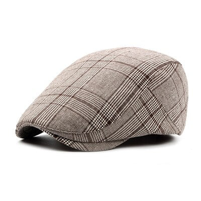 "Armand" Plaid Cotton Flat Cap