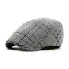 &quot;Armand&quot; Plaid Cotton Flat Cap