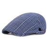 &quot;Miller&quot; Plaid Cotton Flat Cap