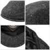 &quot;Dask&quot; Tweed Herringbone Flat Cap