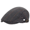 &quot;Hansel&quot; Herringbone Wool Flat Cap