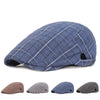 &quot;Miller&quot; Plaid Cotton Flat Cap