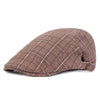 &quot;Miller&quot; Plaid Cotton Flat Cap