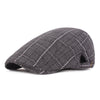 &quot;Miller&quot; Plaid Cotton Flat Cap