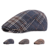 &quot;Bauer&quot; Plaid Cotton Flat Cap